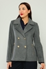 Caren Luis Casual Woman Coats Black Grey Camel Ecru Grey