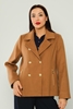 Caren Luis Casual Woman Coats Black Grey Camel Ecru لون الجمل