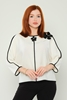 Favori Long Sleeve Casual Blouses Black Beige Fuchsia Ecru البيج الرمادي