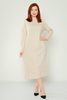 Pitiryko Long Sleeve Casual Dresses Stone