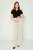 Yes Play High Waist Casual Trousers Black-Silver Black-Black Ecru-Gold Grey-Silver серовато бежевый - Золото