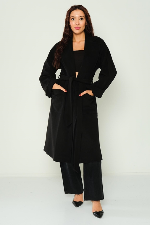 Caren Luis Casual Woman Coats Black Mint