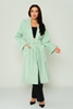 Caren Luis Casual Woman Coats Black Mint نعناع