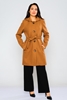 Explosion Casual Woman Coats Black Camel Ecru Olive Oil цвет верблюда