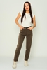 Mosento High Waist Casual Trousers Black Brown Mink Khaki Хаки