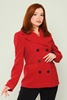 Mees Casual Woman Coats Black Red أحمر