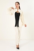 Qne Tu Night Wear Suits White Pink Black-White Beige-Black Peanut Bej - Siyah