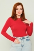 Joymiss Long Sleeve Casual Blouses Black Red Ecru Sax أحمر