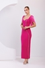 Odrella Night Wear Evening Dresses Black Fuchsia