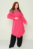 Lila Rose Casual Woman Coats Orange Fuchsia Mink Ecru ضارب الى الحمرة