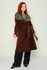 Lila Rose Casual Woman Coats Black Green Brown Orange Mink Rose Mint Kahverengi