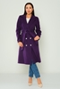 Joymiss Casual Woman Coats Black Camel Ecru Purple Emerald أرجواني