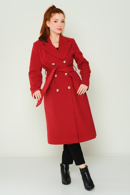 Joymiss Casual Woman Coats Red