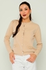 Pitiryko Without Hood Buttoned Casual Cardigans Black Beige Cream Bej