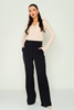 Zanzi High Waist Casual Trousers Black 022KAHVE 042LACİ 042LACİ