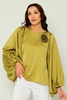 Lila Rose Long Sleeve Casual Blouses Black Brown Beige Olive Olive