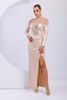 Elit Bella Night Wear Evening Dresses Black Silver Beige Mink المنك