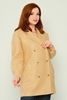 Detective Casual Woman Coats Black Beige Ecru Bej