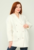 Detective Casual Woman Coats Black Beige Ecru البيج الرمادي