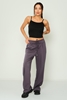 Fimore High Waist Casual Trousers Black White Grey