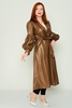 Lila Rose Casual Woman Coats Black Camel لون الجمل