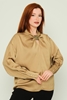 Gogo Casual Blouses Black Green Beige أخضر