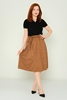 Selen Casual Skirts Black Mink Hazelnut بندق