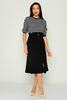 Gogo Casual Dresses Black Grey اللون الرمادي