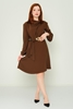 Green Country Mini Long Sleeve Casual Dresses Black Red Brown Mink بنى