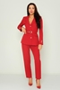 Missfrendy Casual Suits Black Red White Navy Mink Sax Rose Emerald Red