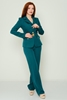 Missfrendy Casual Suits Black Red Navy Sax Emerald Emerald