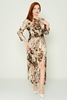 Gogo Casual Dresses Black Blue Bordeux Beige Leopard لون النمر