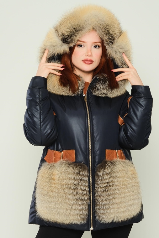 Hacci Casual Fur Navy