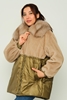 Hacci Casual Fur Grey Beige اللون البيج