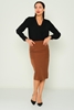 Selen Casual Skirts Brown Navy Brown Dark بني غامق