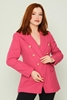 Missfrendy Casual Jackets Black Fuchsia Sax Fuchsia