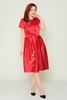 Detective Casual Dresses Black Red Orange Fuchsia Ecru Red