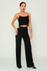 Explosion High Waist Casual Trousers Black Black-Gold черный - Золото