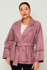 Lila Rose Casual Woman Coats Blue Grey Powder Rose Mint Pudra