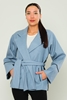 Lila Rose Casual Woman Coats Blue Grey Powder Rose Mint نعناع