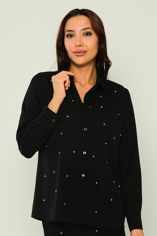 Miarte Long Sleeve Casual Blouses Black