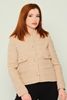 Missfrendy Casual Jackets Black White Grey Pink Brown Beige Emerald Baby Blue Bej