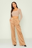 Explosion High Waist Casual Trousers Black Brown Mink Ecru Khaki Purple المنك