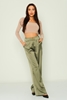 Explosion High Waist Casual Trousers Black Brown Mink Ecru Khaki Purple كاكي