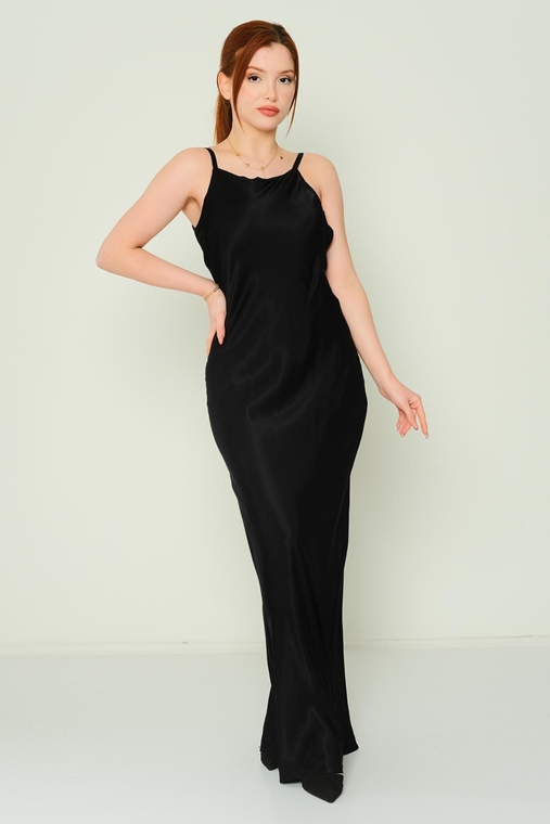 Detective Casual Maxi Dresses Black Bordeux