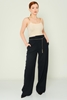 Dimare High Waist Casual Trousers indigo Navy