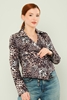 Selen Blazer Casual Jackets Black Grey Brown Füme Camel Leopard Vizon