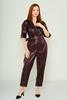 Joymiss Casual Jumpsuits Black Khaki Plum لون أرجواني