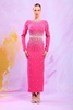 Odrella Night Wear Evening Dresses Black Fuchsia Caramel Stone Fuchsia