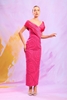 Odrella Night Wear Evening Dresses Black Fuchsia Caramel Emerald Fuchsia